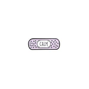 Tiny Calm Inspirational Bandage Enamel Pin